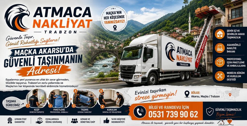 Trabzon Maçka kartı asansörle evden eve nakliyat asansörlü eşya çıkartma